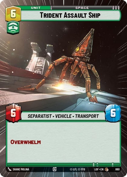 Trident Assault Ship (Hyperspace Foil), Legends of the Force 860