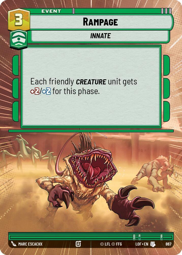 Rampage (Hyperspace Foil), Legends of the Force 867