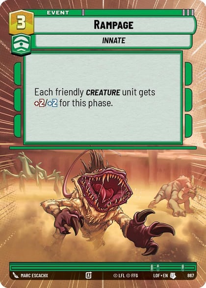 Rampage (Hyperspace Foil), Legends of the Force 867