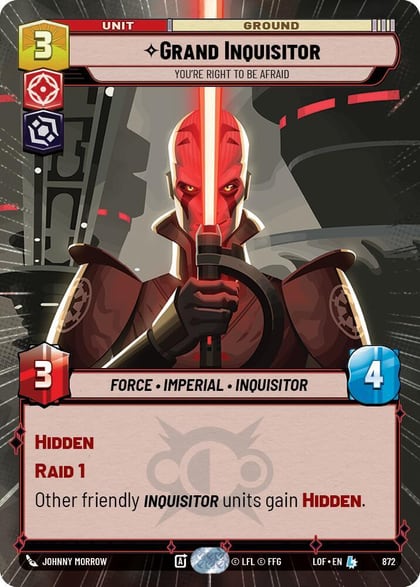 Grand Inquisitor - You're Right to Be Afraid (Hyperspace Foil), Legends of the Force 872