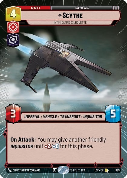 Scythe - Intimidating Silhouette (Hyperspace Foil), Legends of the Force 875