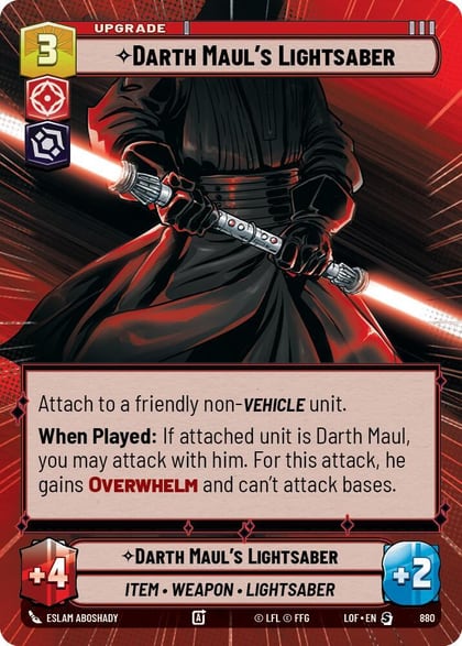 Darth Maul's Lightsaber (Hyperspace Foil), Legends of the Force 880