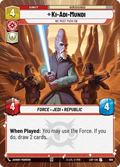 Ki-Adi-Mundi - We Must Push On (Hyperspace Foil), Legends of the Force 886