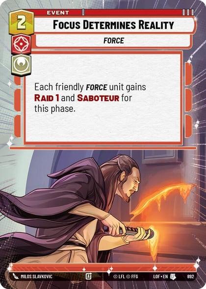 Focus Determines Reality (Hyperspace Foil), Legends of the Force 892