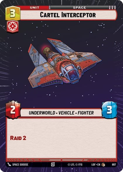 Cartel Interceptor (Hyperspace Foil), Legends of the Force 897