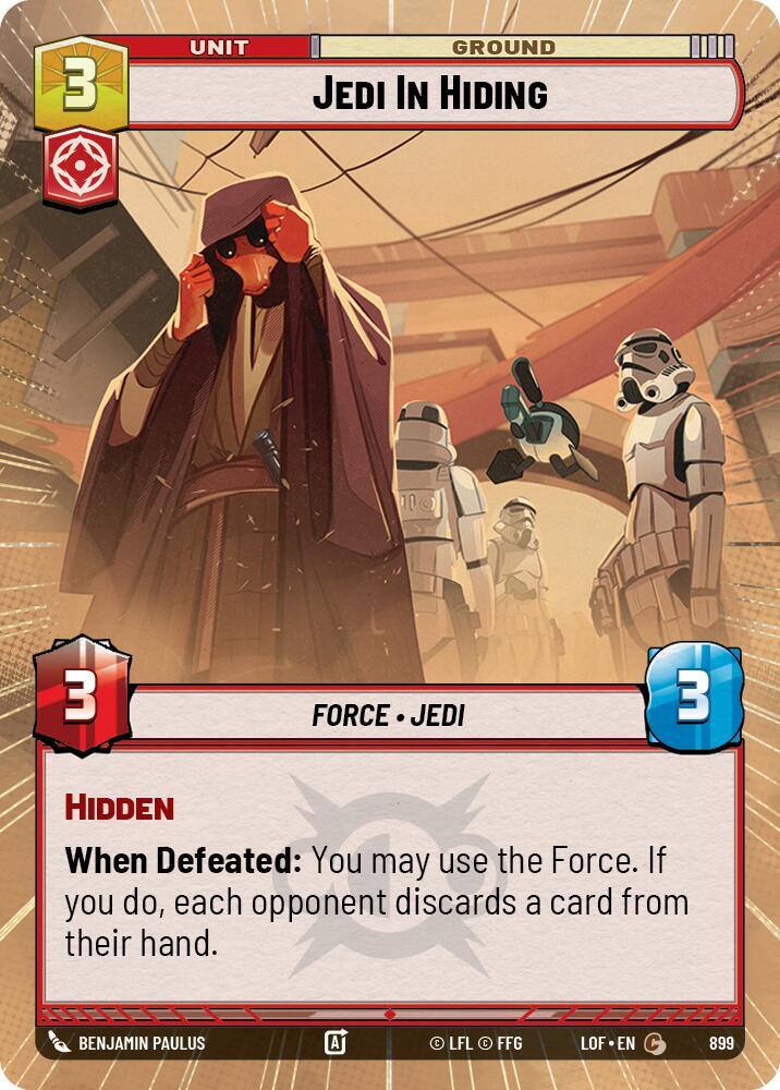Jedi In Hiding (Hyperspace Foil), Legends of the Force 899