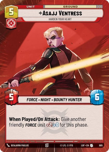 Asajj Ventress - Harden Your Heart (Hyperspace Foil), Legends of the Force 905