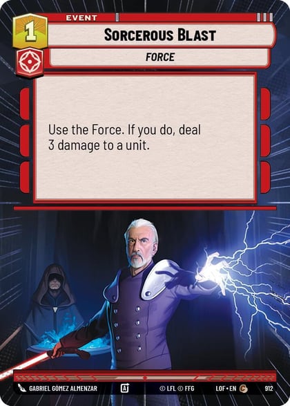 Sorcerous Blast (Hyperspace Foil), Legends of the Force 912
