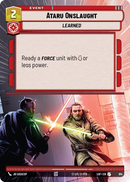 Ataru Onslaught (Hyperspace Foil), Legends of the Force 914