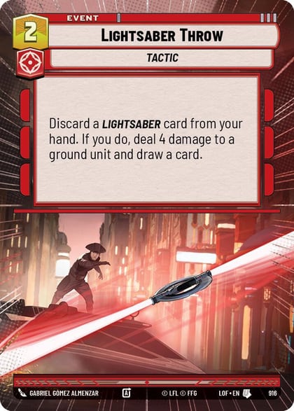 Lightsaber Throw (Hyperspace Foil), Legends of the Force 916