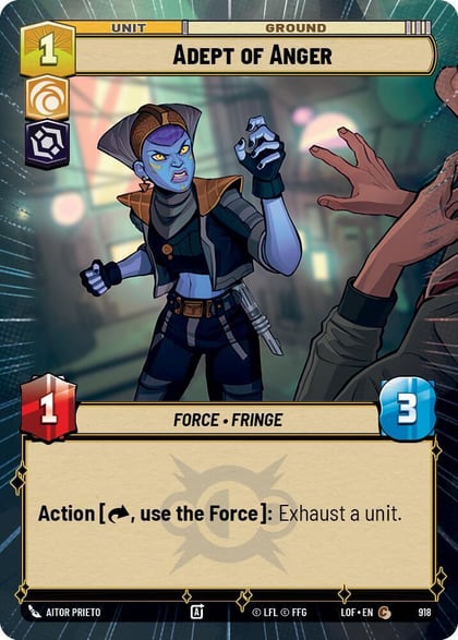 Adept of Anger (Hyperspace Foil), Legends of the Force 918