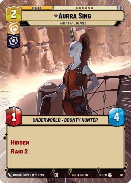 Aurra Sing - Patient and Deadly (Hyperspace Foil), Legends of the Force 919