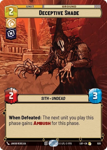 Deceptive Shade (Hyperspace Foil), Legends of the Force 920