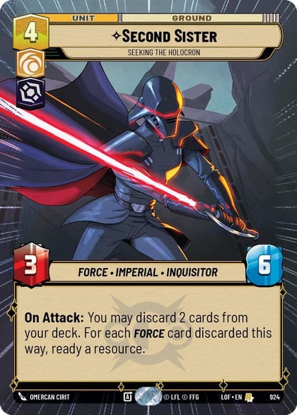 Second Sister - Seeking the Holocron (Hyperspace Foil), Legends of the Force 924