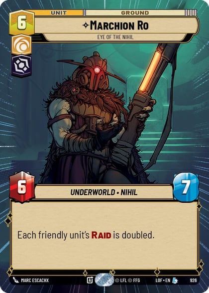 Marchion Ro - Eye of the Nihil (Hyperspace Foil), Legends of the Force 926