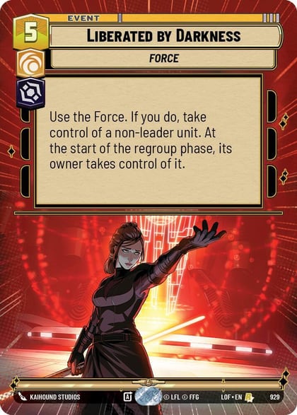 Liberated by Darkness (Hyperspace Foil), Legends of the Force 929