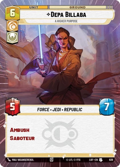 Depa Billaba - A Higher Purpose (Hyperspace Foil), Legends of the Force 939