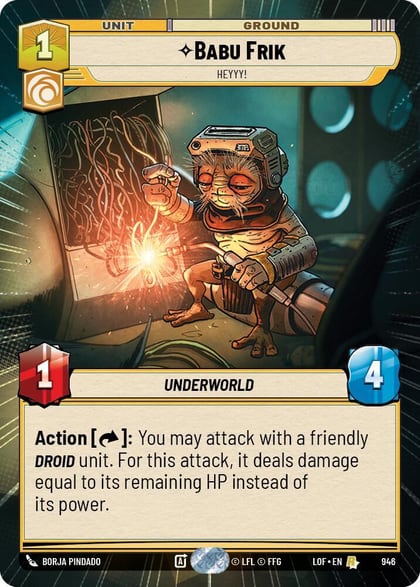 Babu Frik - Heyyy! (Hyperspace Foil), Legends of the Force 946