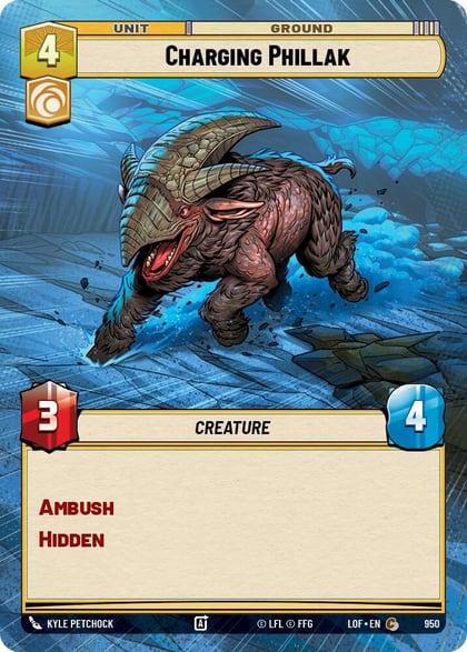 Charging Phillak (Hyperspace Foil), Legends of the Force 950