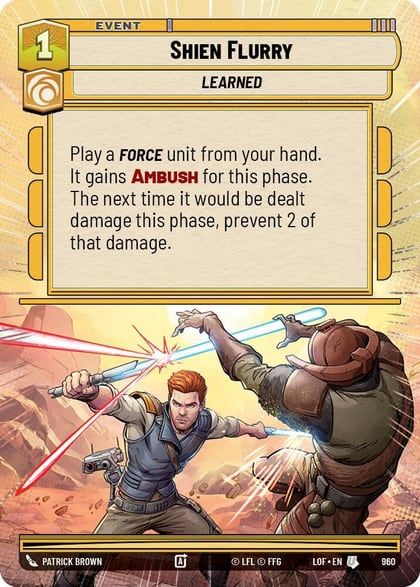 Shien Flurry (Hyperspace Foil), Legends of the Force 960