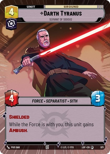 Darth Tyranus - Servant of Sidious (Hyperspace Foil), Legends of the Force 971