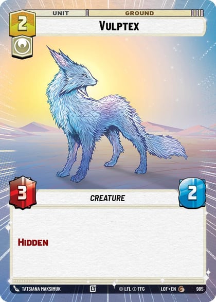 Vulptex (Hyperspace Foil), Legends of the Force 985