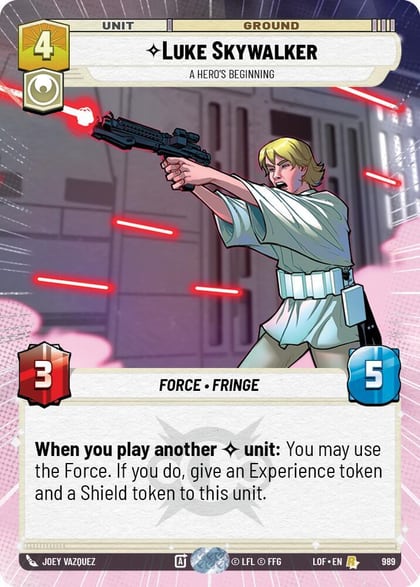 Luke Skywalker - A Hero's Beginning (Hyperspace Foil), Legends of the Force 989