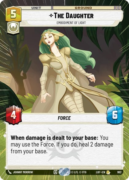 The Daughter - Embodiment of Light (Hyperspace Foil), Legends of the Force 992