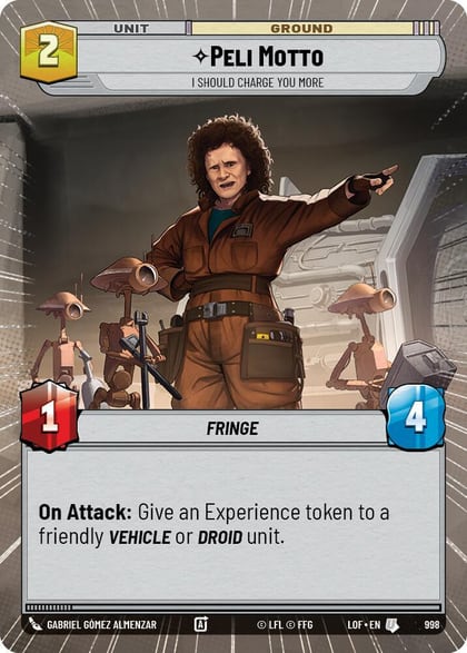 Peli Motto - I Should Charge You More (Hyperspace Foil), Legends of the Force 998