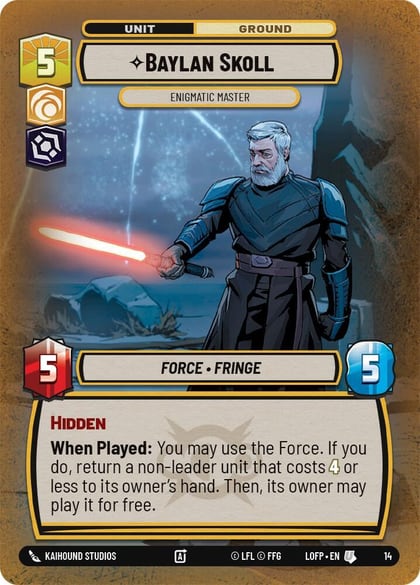 Baylan Skoll - Enigmatic Master, Legends of the Force: Weekly Play Promos 14