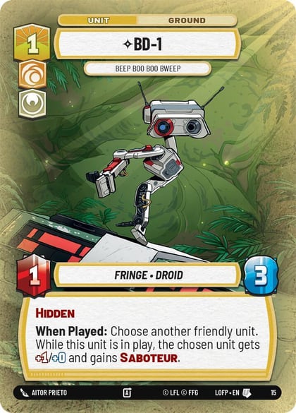 BD-1 - Beep Boo Boo Bweep, Legends of the Force: Weekly Play Promos 15