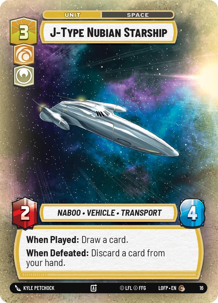 J-Type Nubian Starship, Legends of the Force: Weekly Play Promos 16