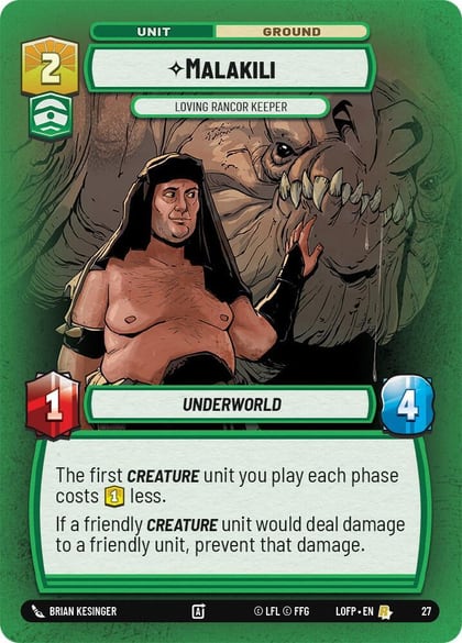 Malakili - Loving Rancor Keeper (Foil), Legends of the Force: Weekly Play Promos 27