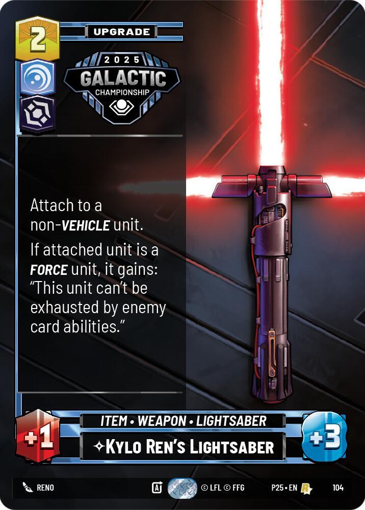 Kylo Ren's Lightsaber, Organized Play Promos 104