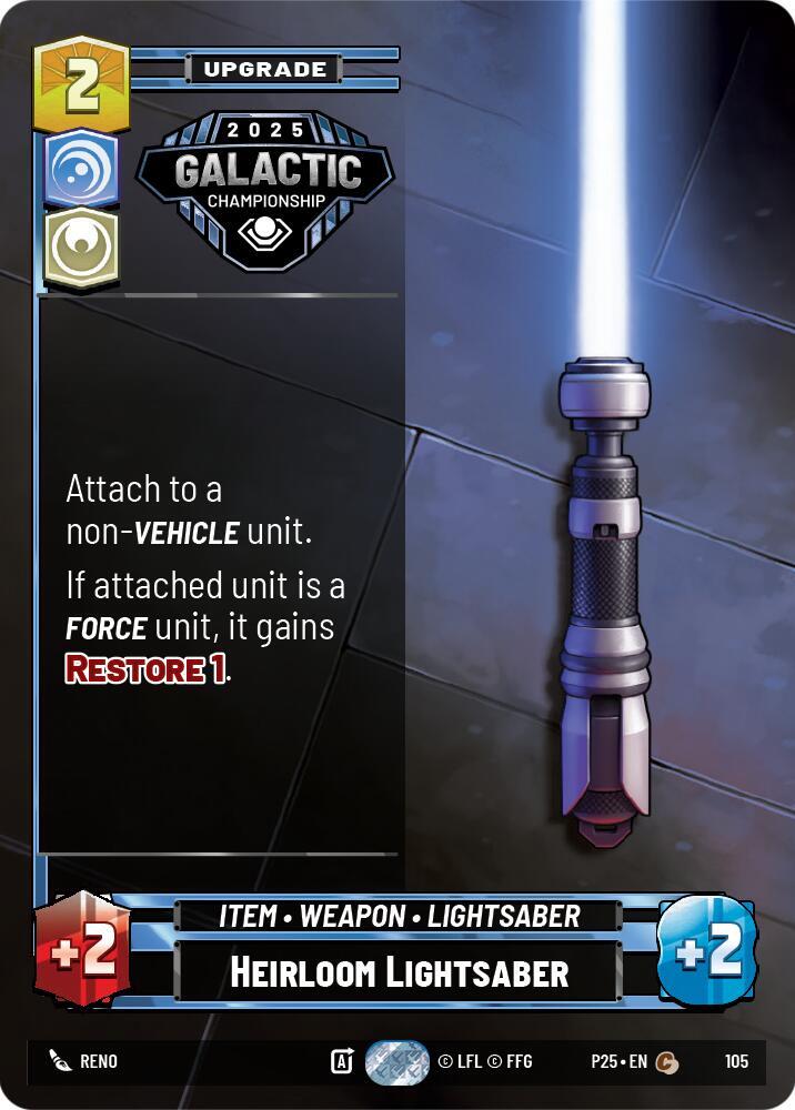 Heirloom Lightsaber, Organized Play Promos 105