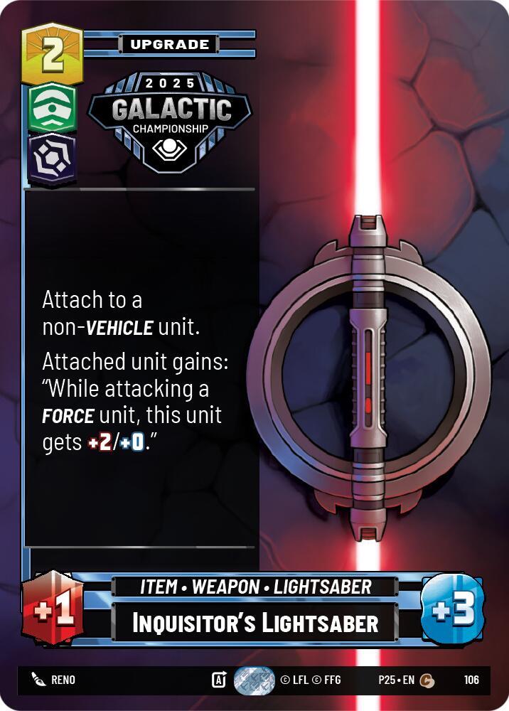 Inquisitor's Lightsaber, Organized Play Promos 106