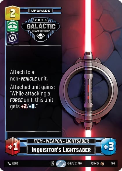 Inquisitor's Lightsaber, Organized Play Promos 106