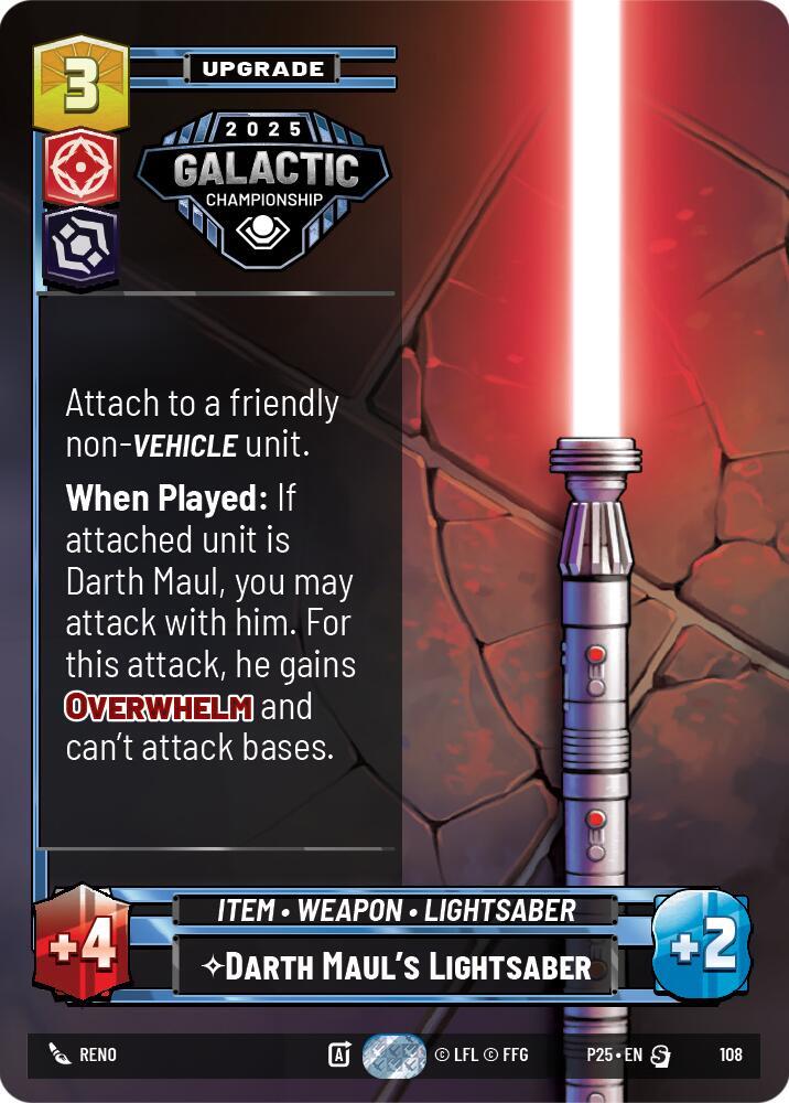 Darth Maul's Lightsaber, Organized Play Promos 108