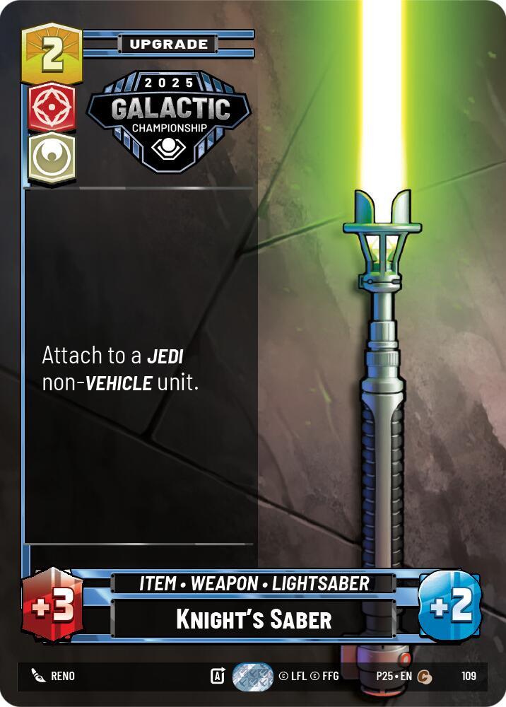 Knight's Saber, Organized Play Promos 109