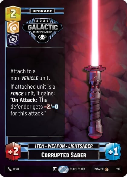 Corrupted Saber, Organized Play Promos 110