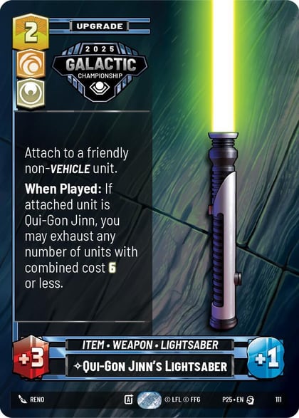 Qui-Gon Jinn's Lightsaber, Organized Play Promos 111