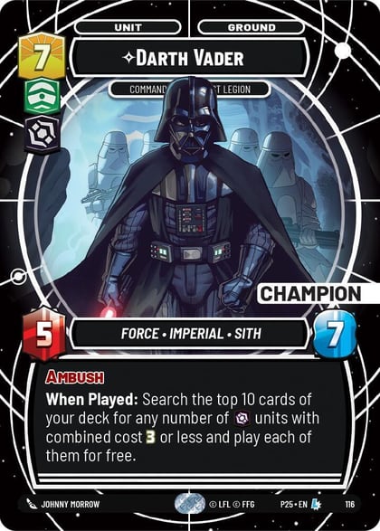 Darth Vader - Commanding the First Legion (Champion), Organized Play Promos 114