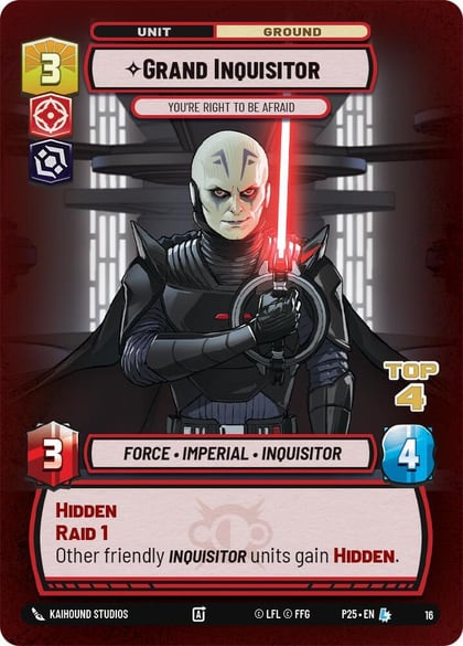 Grand Inquisitor - You're Right to Be Afraid (Top 4), Organized Play Promos 16