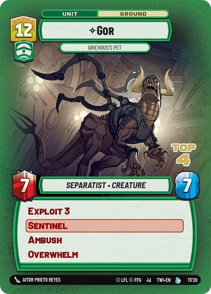 Gor - Grievous's Pet (Top 4), Organized Play Promos 17/20