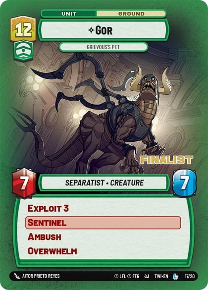 Gor - Grievous's Pet (Finalist), Organized Play Promos 17/20