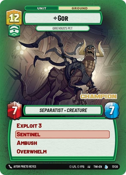 Gor - Grievous's Pet (Champion), Organized Play Promos 17/20
