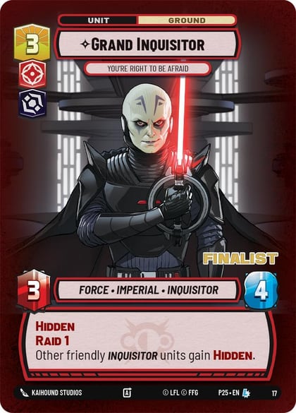 Grand Inquisitor - You're Right to Be Afraid (Finalist), Organized Play Promos 17