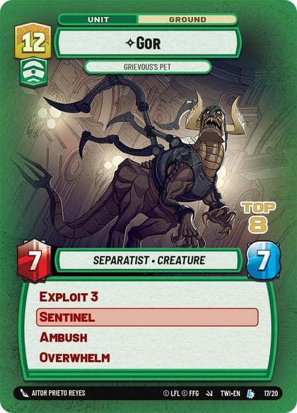 Gor - Grievous's Pet (Top 8), Organized Play Promos 17/20