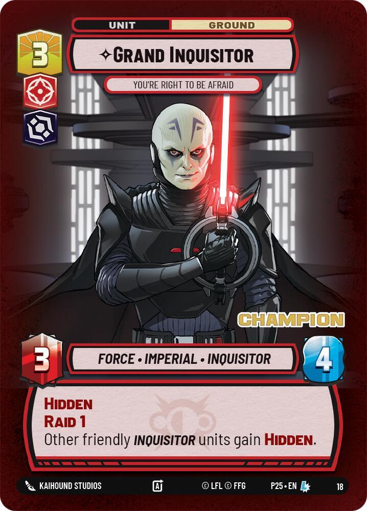 Grand Inquisitor - You're Right to Be Afraid (Champion), Organized Play Promos 18