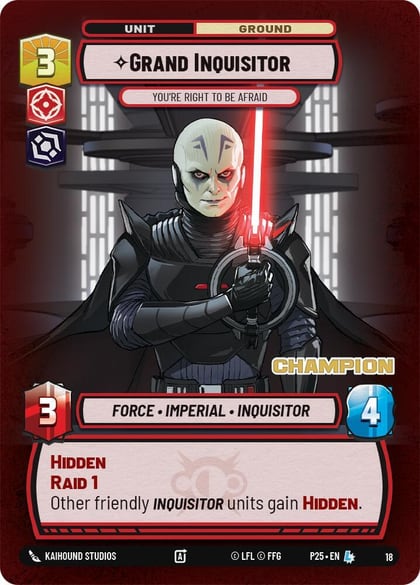 Grand Inquisitor - You're Right to Be Afraid (Champion), Organized Play Promos 18
